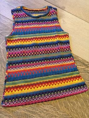 NWOT SHEIN Multicolor Geometric Knit Tank - stretchy elastic - Size Med